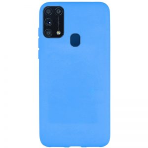 Матовый силиконовый TPU чехол для Samsung Galaxy M31 – Голубой