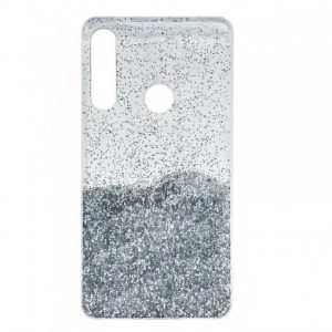 Cиликоновый чехол с блестками Fashion для Huawei P40 Lite E / Y7P (2020) – Silver