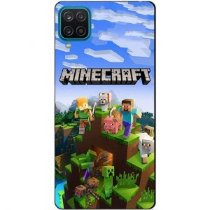 Чехол TPU+PC Game Heroes Case для Samsung Galaxy A12 / M12 – Minecraft