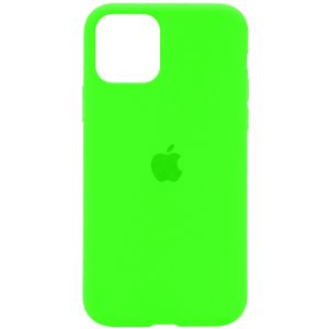 Оригинальный чехол Silicone Cover 360 с микрофиброй для Iphone 11 – Зеленый / Neon green
