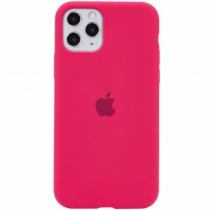 Оригинальный чехол Silicone Cover 360 с микрофиброй для Iphone 11 Pro – Розовый  / Rose red