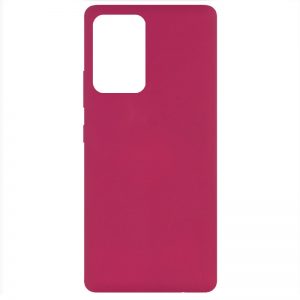 Чехол Silicone Cover Full without Logo (A) с микрофиброй для Samsung Galaxy A72 – Бордовый / Marsala