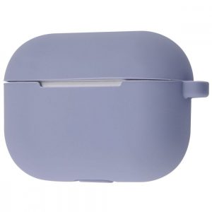 Чехол для наушников Silicone Case New + карабин для Apple Airpods Pro – Lavender gray