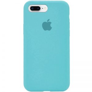 Оригинальный чехол Silicone Case 360 с микрофиброй для Iphone 7 Plus / 8 Plus – Бирюзовый / Marine Green