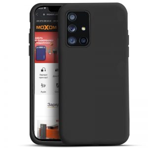 Чехол Soft Silicone Case с микрофиброй для Samsung Galaxy A52 / A52s – Черный
