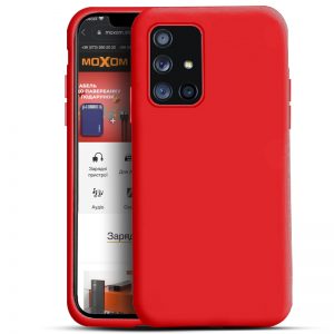 Чехол Soft Silicone Case с микрофиброй для Samsung Galaxy A52 / A52s – Красный