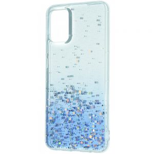 Силиконовый (TPU) чехол WAVE Confetti Case для Samsung Galaxy A02s – White / Blue
