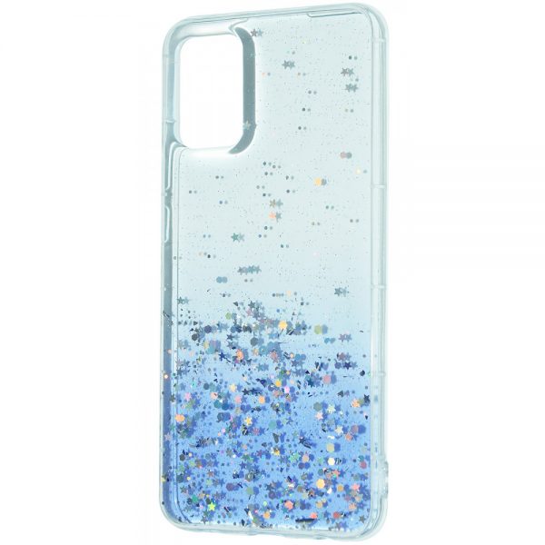 Силиконовый (TPU) чехол WAVE Confetti Case для Samsung Galaxy A02s – White / Blue