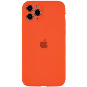 Оригинальный чехол Silicone Case Full Camera Protective с микрофиброй для Iphone 12 Pro – Оранжевый / Kumquat
