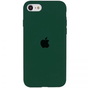 Оригинальный чехол Silicone Case 360 с микрофиброй для Iphone 7 / 8 / SE (2020) – Зеленый / Forest green