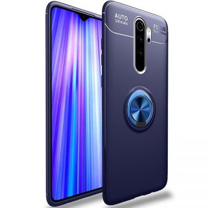 Cиликоновый чехол Deen ColorRing с креплением под магнитный держатель для Xiaomi Redmi Note 8 Pro – Синий