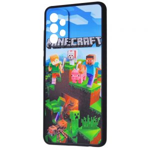 Чехол TPU+PC Game Heroes Case для Samsung Galaxy A72 – Minecraft