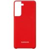 Оригинальный чехол Silicone Case с микрофиброй для Samsung Galaxy S21 – Красный / Red