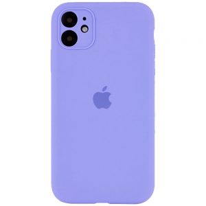 Оригинальный чехол Silicone Case Full Camera Protective с микрофиброй для Iphone 12 – Сиреневый / Dasheen