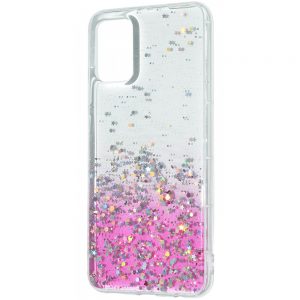 Силиконовый (TPU) чехол WAVE Confetti Case для Samsung Galaxy A02s – White / Pink