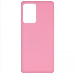 Чехол Silicone Cover Full without Logo (A) с микрофиброй для Samsung Galaxy A72 – Розовый / Pink
