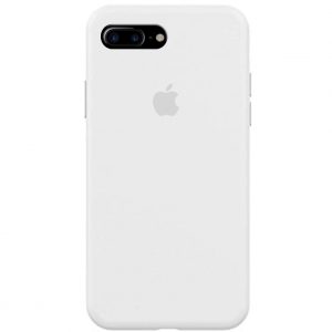 Оригинальный чехол Silicone Case 360 с микрофиброй для Iphone 7 Plus / 8 Plus – Белый / White