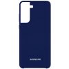 Оригинальный чехол Silicone Case с микрофиброй для Samsung Galaxy S21 – Темно-синий / Midnight blue