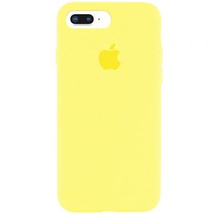 Оригинальный чехол Silicone Case 360 с микрофиброй для Iphone 7 Plus / 8 Plus – Желтый / Pollen