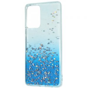 Силиконовый (TPU) чехол WAVE Confetti Case для Samsung Galaxy A72 – White / Blue