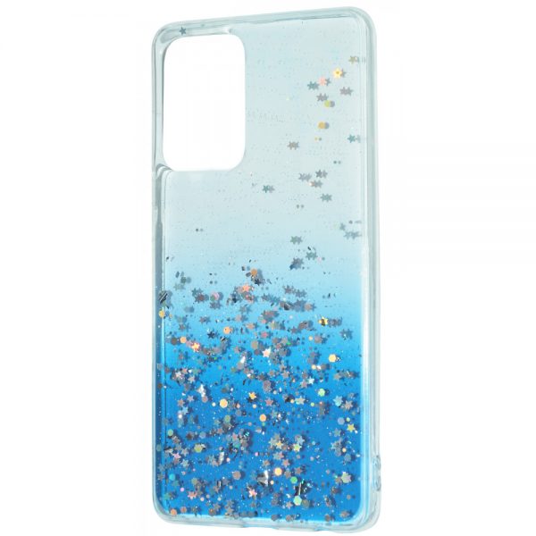 Силиконовый (TPU) чехол WAVE Confetti Case для Samsung Galaxy A72 – White / Blue