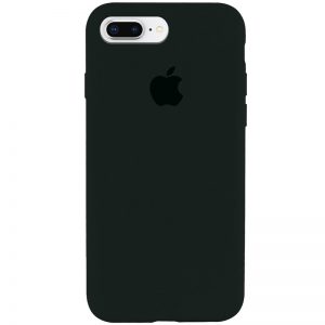 Оригинальный чехол Silicone Case 360 с микрофиброй для Iphone 7 Plus / 8 Plus – Зеленый / Black Green