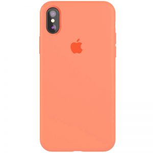 Оригинальный чехол Silicone Case 360 с микрофиброй для Iphone X / XS – Розовый / Flamingo