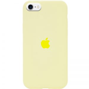 Оригинальный чехол Silicone Case 360 с микрофиброй для Iphone 7 / 8 / SE (2020) – Желтый / Mellow Yellow