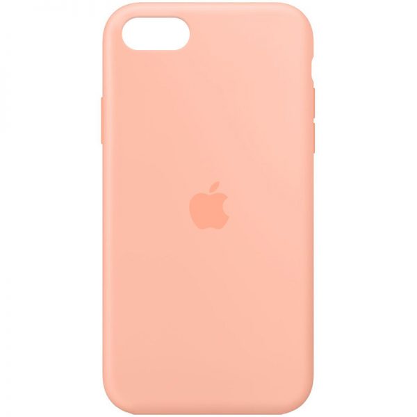 Оригинальный чехол Silicone Case 360 с микрофиброй для Iphone 7 / 8 / SE (2020) – Оранжевый / Grapefruit