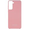 Оригинальный чехол Silicone Case с микрофиброй для Samsung Galaxy S21 Plus – Розовый / Pudra