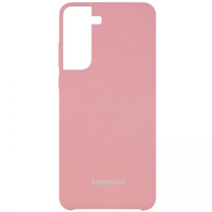 Оригинальный чехол Silicone Case с микрофиброй для Samsung Galaxy S21 – Розовый / Pudra