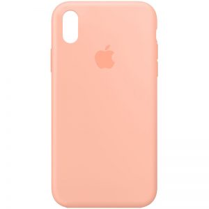 Оригинальный чехол Silicone Case 360 с микрофиброй для Iphone X / XS – Оранжевый / Grapefruit
