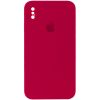 Чохол Silicone Case Square для Iphone X / XS Червоний / Rose Red