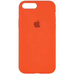 Оригинальный чехол Silicone Case 360 с микрофиброй для Iphone 7 Plus / 8 Plus – Оранжевый / Kumquat