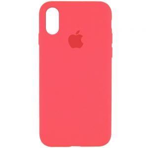 Оригинальный чехол Silicone Case 360 с микрофиброй для Iphone XR – Арбузный / Watermelon red