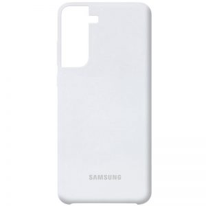 Оригинальный чехол Silicone Case с микрофиброй для Samsung Galaxy S21 Plus – Белый / White