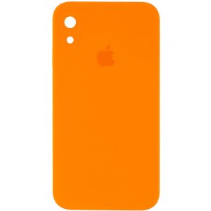 Оригинальный чехол Silicone Cover 360 Square с защитой камеры для Iphone XR – Оранжевый / Bright Orange