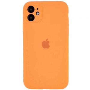 Оригинальный чехол Silicone Cover 360 Square с защитой камеры для Iphone 11 – Оранжевый / Bright Orange