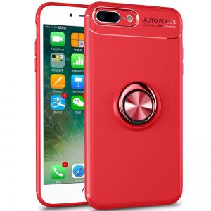 Cиликоновый чехол Deen ColorRing c креплением под магнитный держатель для Iphone 7 Plus / 8 Plus – Красный