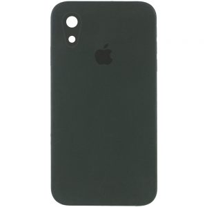 Оригинальный чехол Silicone Cover 360 Square с защитой камеры для Iphone XR – Зеленый / Black Green