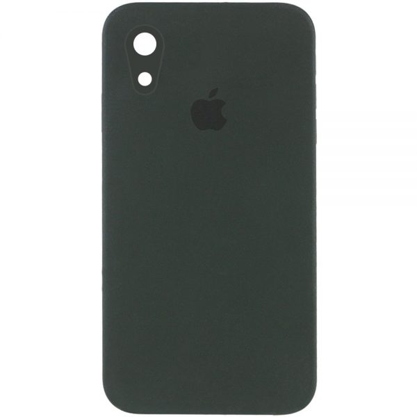 Чохол Silicone Case Square для Iphone XR Зелений / Black Green