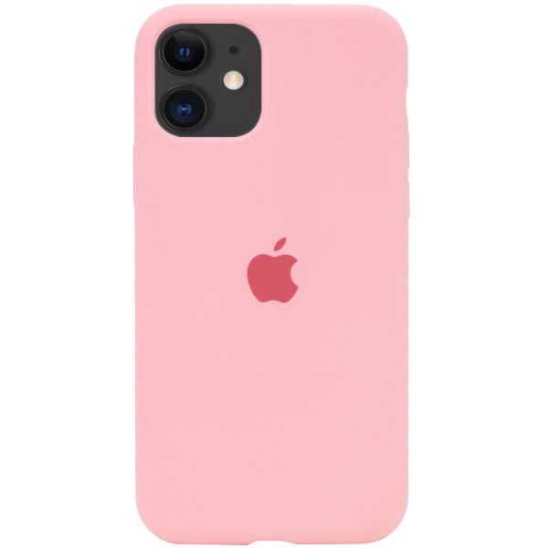 Оригинальный чехол Silicone Cover 360 с микрофиброй для Iphone 11 – Розовый / Pink