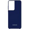 Оригинальный чехол Silicone Case с микрофиброй для Samsung Galaxy S21 Ultra – Темно-синий / Midnight blue
