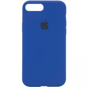 Оригинальный чехол Silicone Case 360 с микрофиброй для Iphone 7 Plus / 8 Plus – Синий / Royal blue