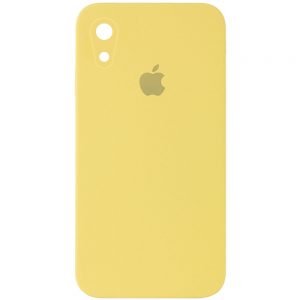 Оригинальный чехол Silicone Cover 360 Square с защитой камеры для Iphone XR – Желтый / Canary Yellow