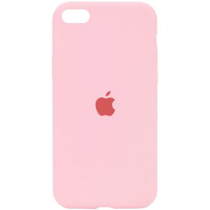 Оригинальный чехол Silicone Case 360 с микрофиброй для Iphone 7 / 8 / SE (2020) – Розовый / Peach