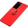 Cиликоновый чехол Deen ColorRing c креплением под магнитный держатель для Samsung Galaxy S21 Ultra – Красный