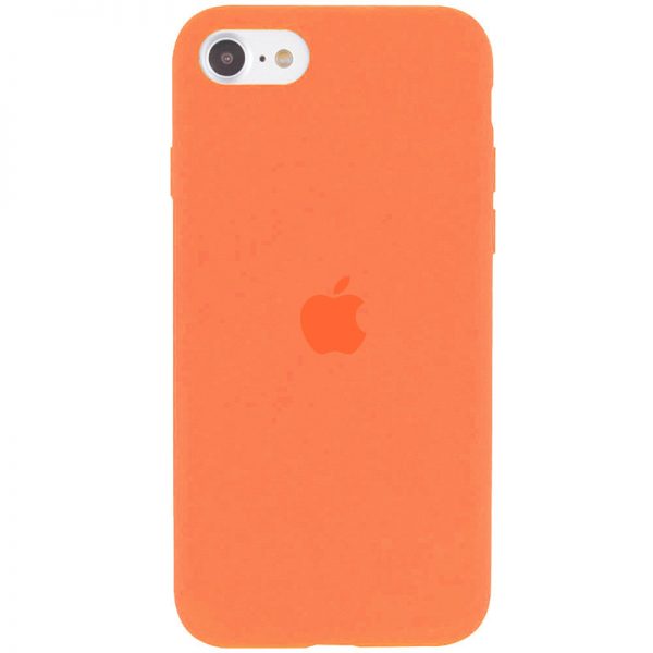 Оригинальный чехол Silicone Case 360 с микрофиброй для Iphone 7 / 8 / SE (2020) – Оранжевый / Vitamin C