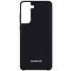 Оригинальный чехол Silicone Case с микрофиброй для Samsung Galaxy S21 Plus – Черный / Black