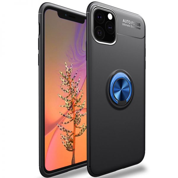 Чохол Din Color Magnet Ring для Iphone 12 / 12 Pro Чорний / Синій